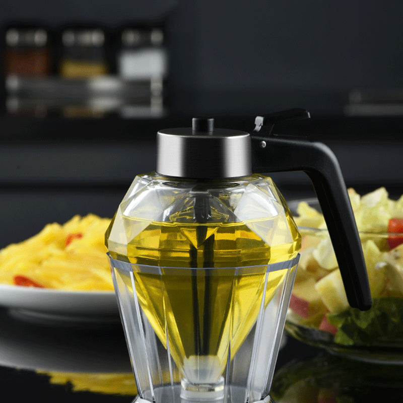 Glass Oil Dispenser Bottle Leakproof Press-Controlled Precision Pouring Prep Cooking