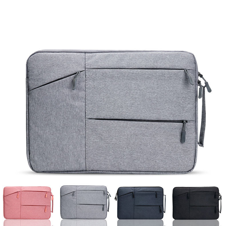 Laptop Bag 15.6 Inches Rectangular Oxford Cloth Dual Zip Three External Pockets