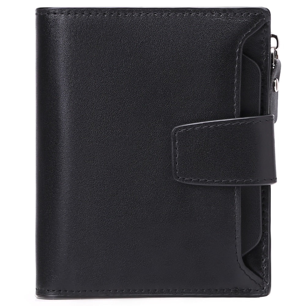 Men's Genuine Cowhide Leather Wallet Stylish Casual Design 14 Card Slots Gift