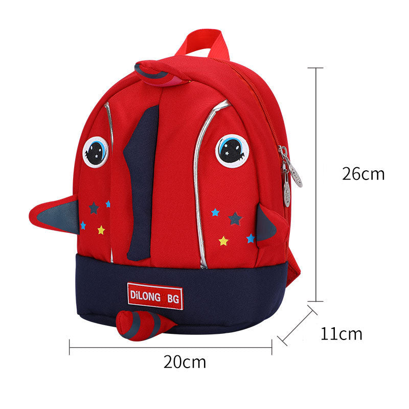 Children's Cartoon Sea Creatures Digital Print Backpack Lightweight Spinal Support