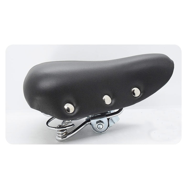 Vintage Bicycle Saddle Seat with Rivets Comfortable Cushion in Black, Brown, White