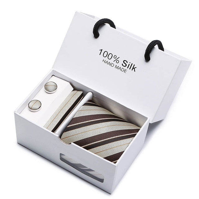 100% Silk 3pc Men's Plaid Tie Set Extra Long Woven Neck Ties Suit Gift Box