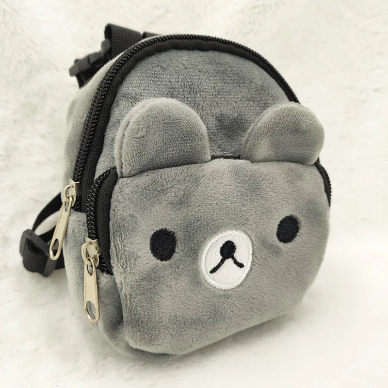 Adjustable Dog Backpack Harness Snack Carrier Durable Pet Gear Cartoon Design