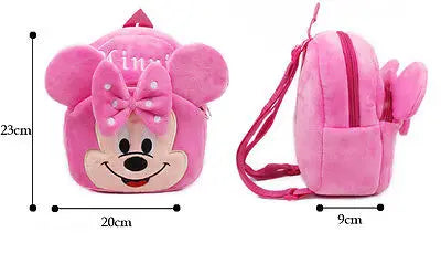 Toddler Girls Cartoon Character Plush Backpack School Bag Soft Adjustable Straps