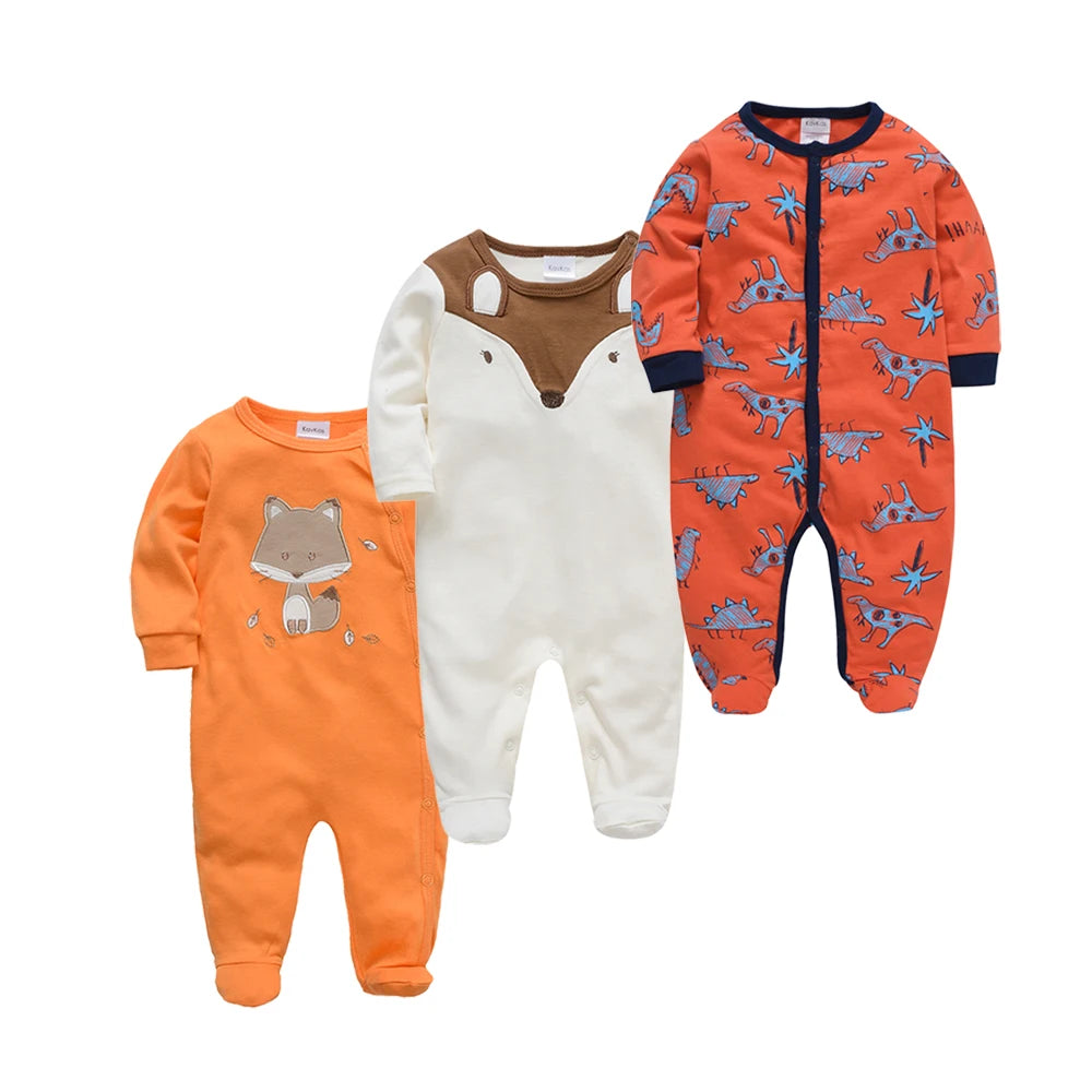 Baby Boys Cotton Outfit Set Three Piece Long Sleeve Comfortable Design Style