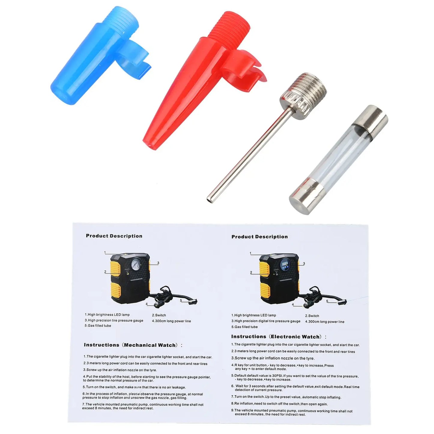 Portable Digital Tire Inflator 12V DC Air Compressor Pump 150 PSI for Vehicles