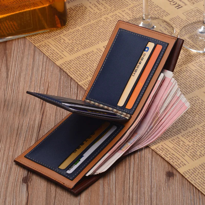 Slim Mens Leather Wallet RFID Blocking Card Holder Money Clip Secure Organizer