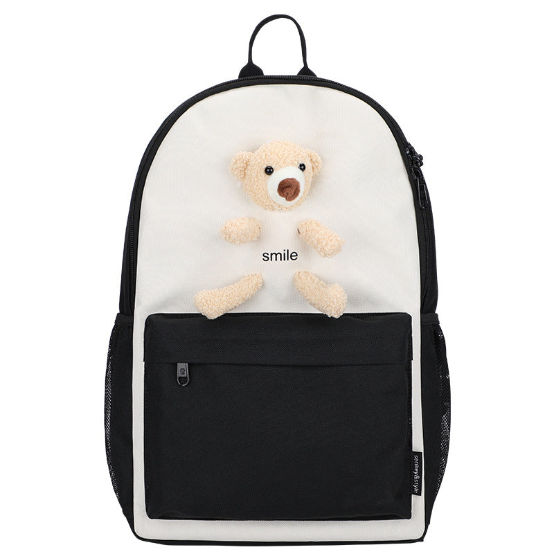 Oxford Cloth Backpack Lightweight Adjustable Straps Schoolbag Cartoon Pattern
