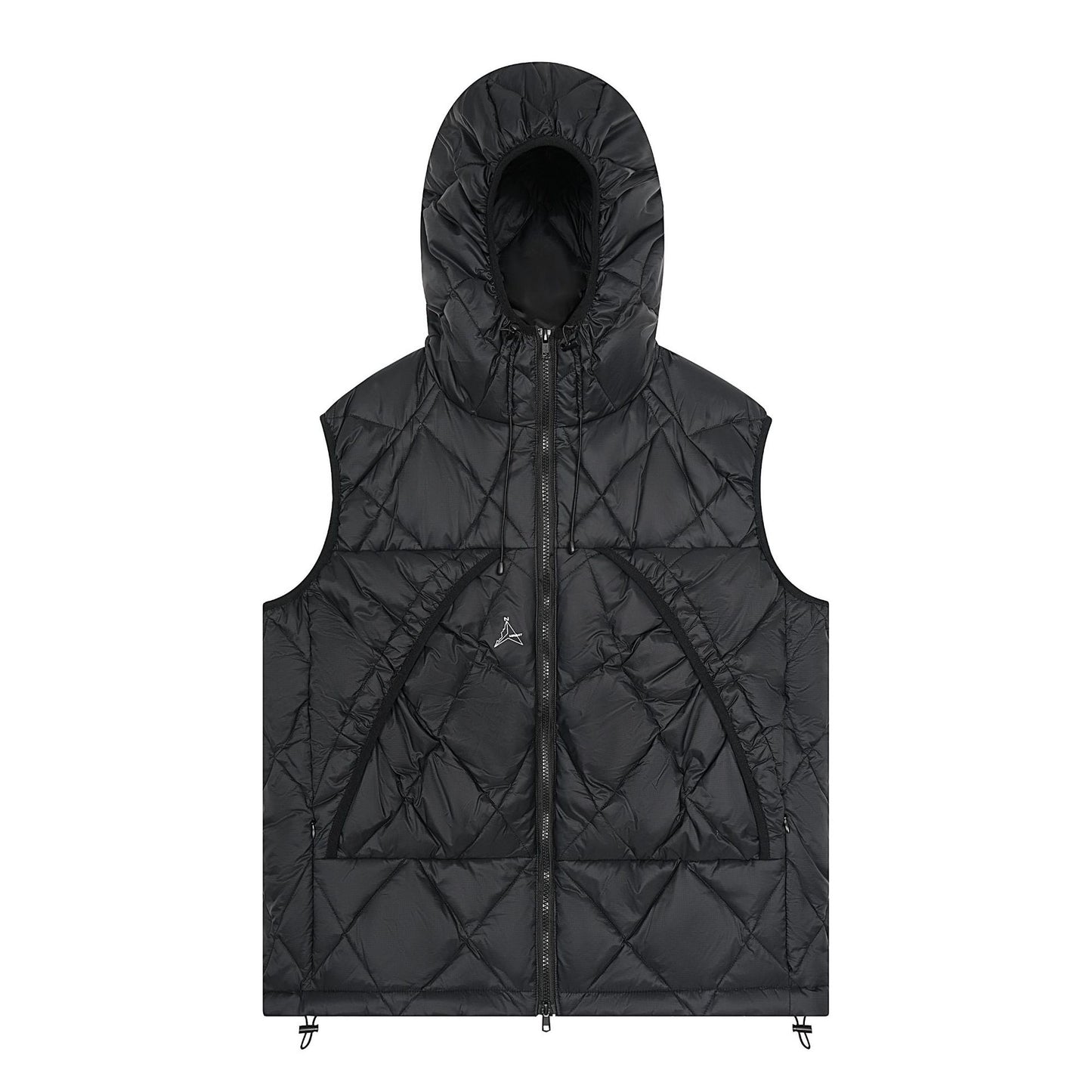 Men's Insulated Hooded Winter Vest - Thick Down Padding for Outdoor Activities