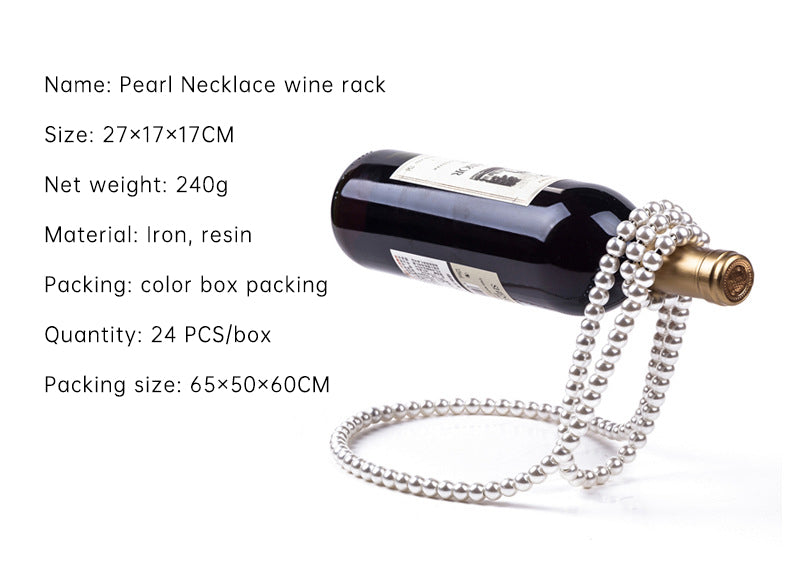 Pearl Wine Rack Elegant Holder for Champagne White Decor Home Decoration