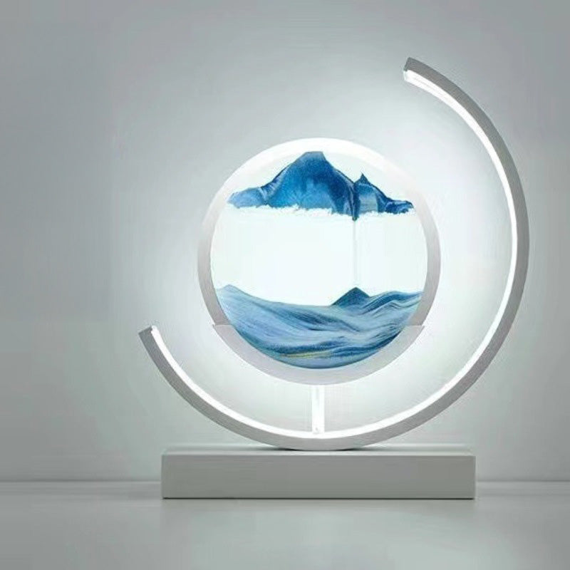 LED Flowing Sand Art Painting Lamp, Illuminated Night Light for Home Decoration