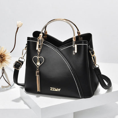 Korean Style Colour Block Trendy Women Handbag Spacious Large Storage Capacity