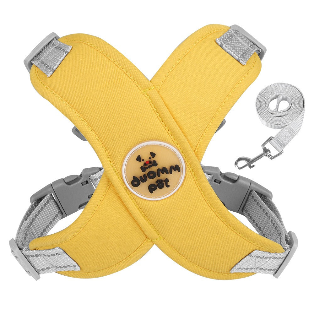 Adjustable Breathable Pet Harness & Leash Vest Reflective Strip Dog Supplies