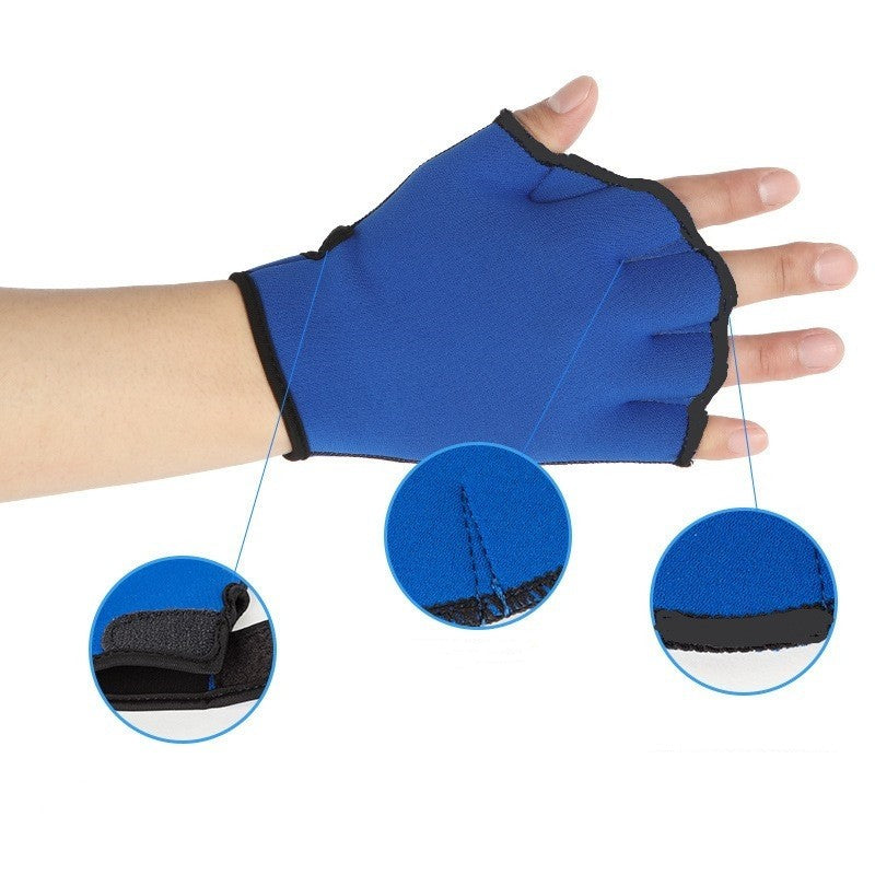 Kids Swim Gloves Duck Feet Hand Fins Water Paddling Palms Swim Training Gear
