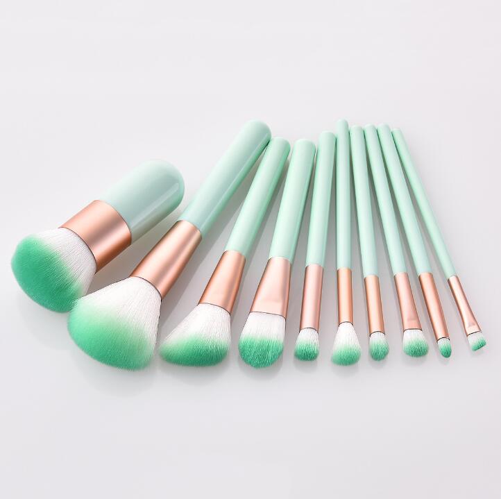 Professional Makeup Brush Kit 10 Piece Persian Wool Eye Shadow Foundation Tools