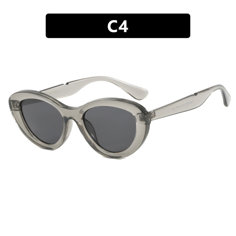 Women's Retro Cat Eye Sunglasses UV Protection Striped Acetate Frame Polarized