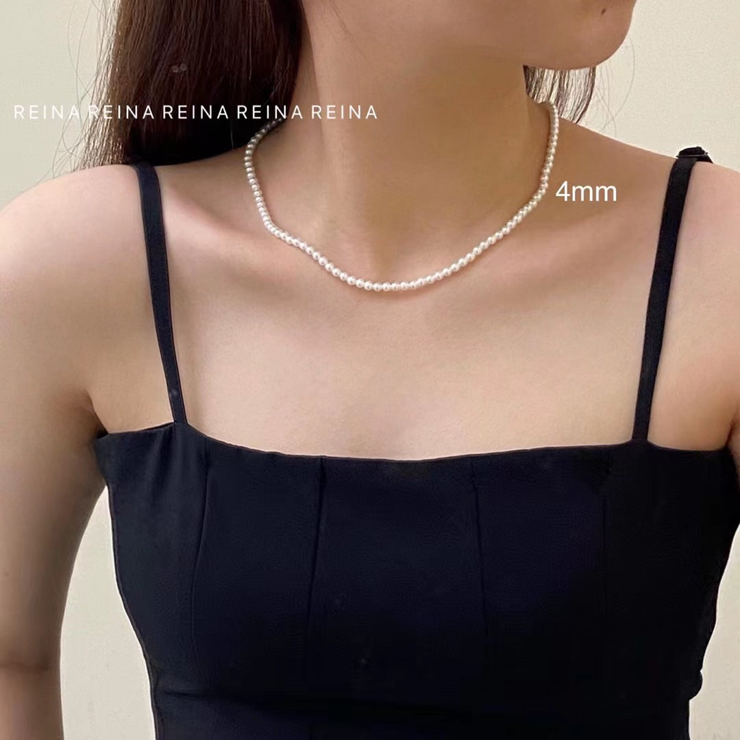 Minimalist Collarbone Pearl necklace Beaded Fashion Jewellery