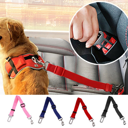 Adjustable Pet Dog Cat Car Safety Seat Belt Harness Vehicle Seatbelt Lead Leash