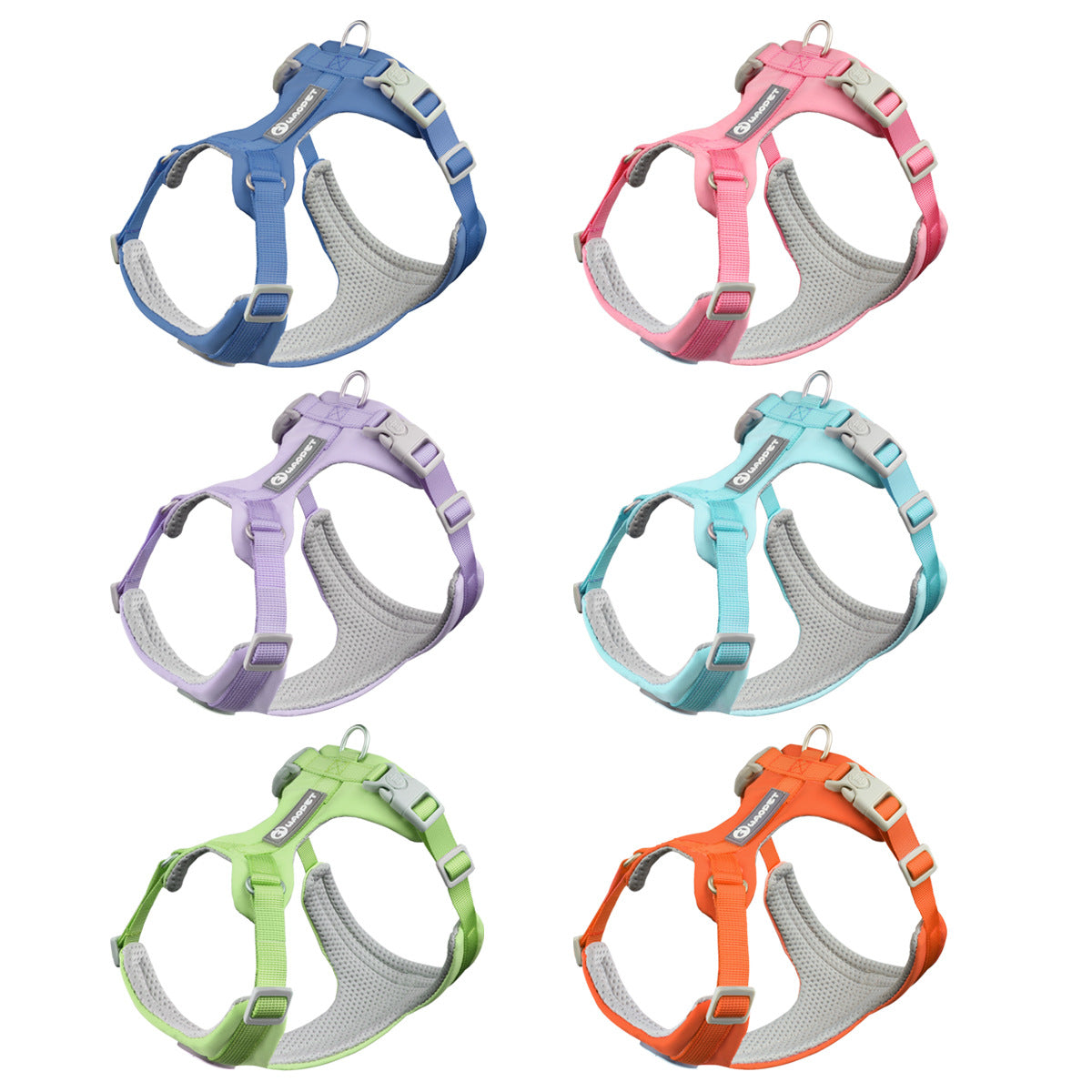 Lightweight Breathable Dog Harness Leash Set Adjustable Vest Reflective Design