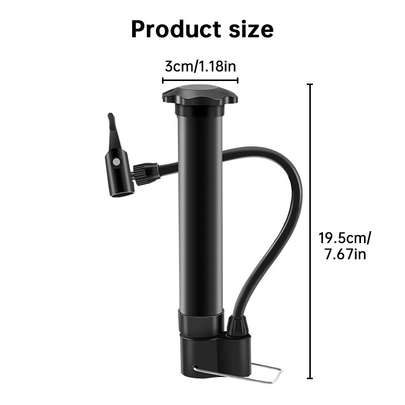 Bike Pump Schrader Valve 80psi Handheld Manual Cycling Air Inflator Accessory