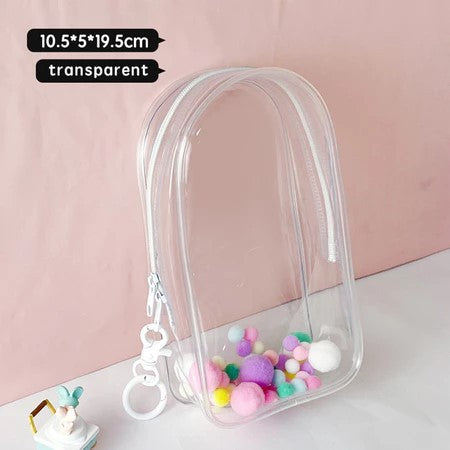 Storage Bag For Labubu Figure 17cm Transparent Thick Durable Weather Resistant
