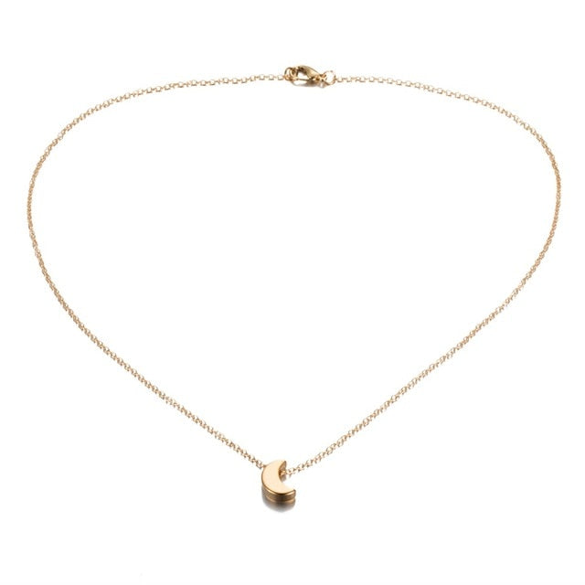 Dainty Small Moon Pendant Chain Necklace Choker Jewellery
