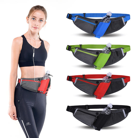 Adjustable Hydration Running Waist Pack Water Bottle Holder Storage Pockets Sport