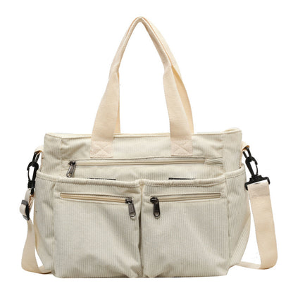 Velvet Crossbody Bag Expansive Storage Secure Zipper Adjustable Shoulder Strap