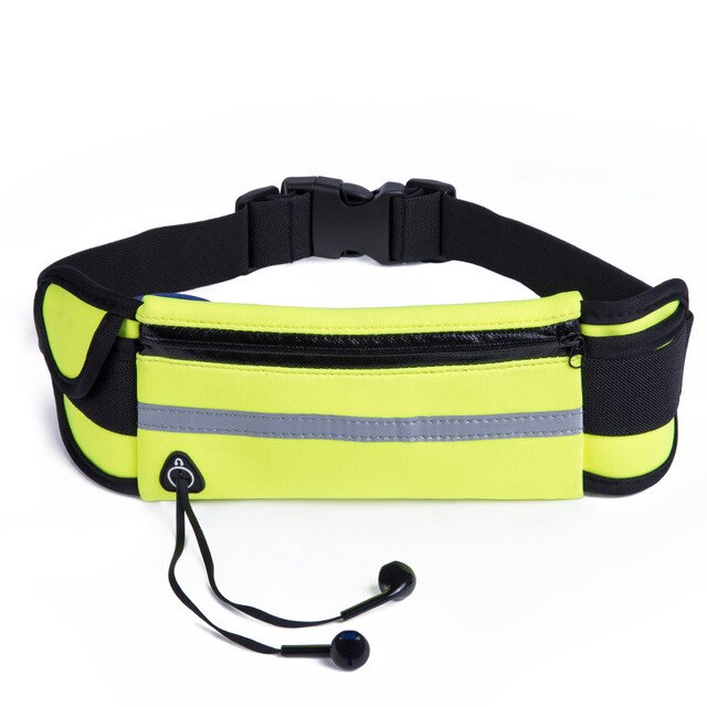 Adjustable Waterproof Running Waist Belt Bag Bottle Holder Storage Zip Pocket