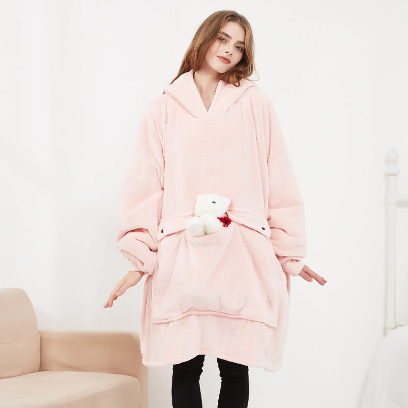 USB Heated Blanket Hoodie with Integrated Pouch Electric Machine Washable Design