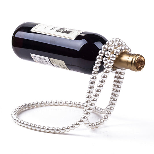 Pearl Wine Rack Elegant Holder for Champagne White Decor Home Decoration