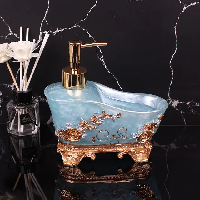 Liquid Soap Bottle Dish Resin Bathtub Shampoo Shower Gel Dispenser