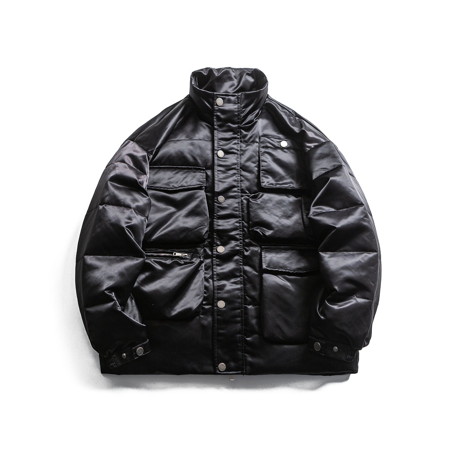 Men's Insulated Down Jacket with Multiple Pockets Durable Winter Workwear Coat