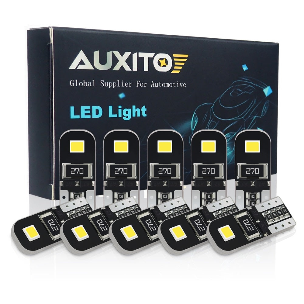 10Pcs W5W T10 LED Canbus Light Bulbs for Audi BMW VW Mercedes Car Interior