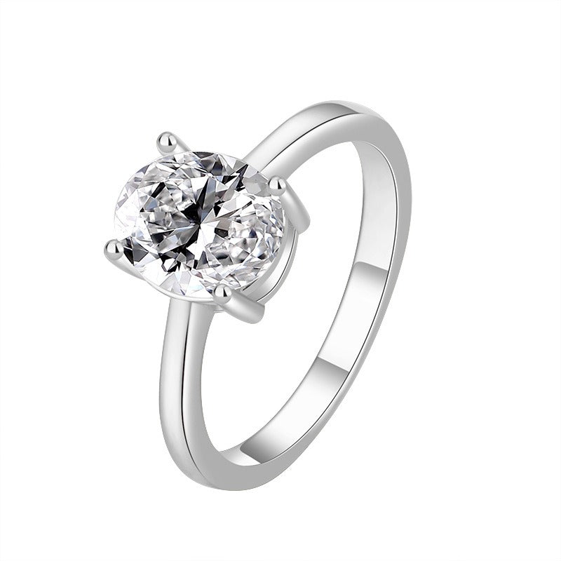 Moissanite Princess Cut Partnership Ring 925 Sterling Silver Premium Quality