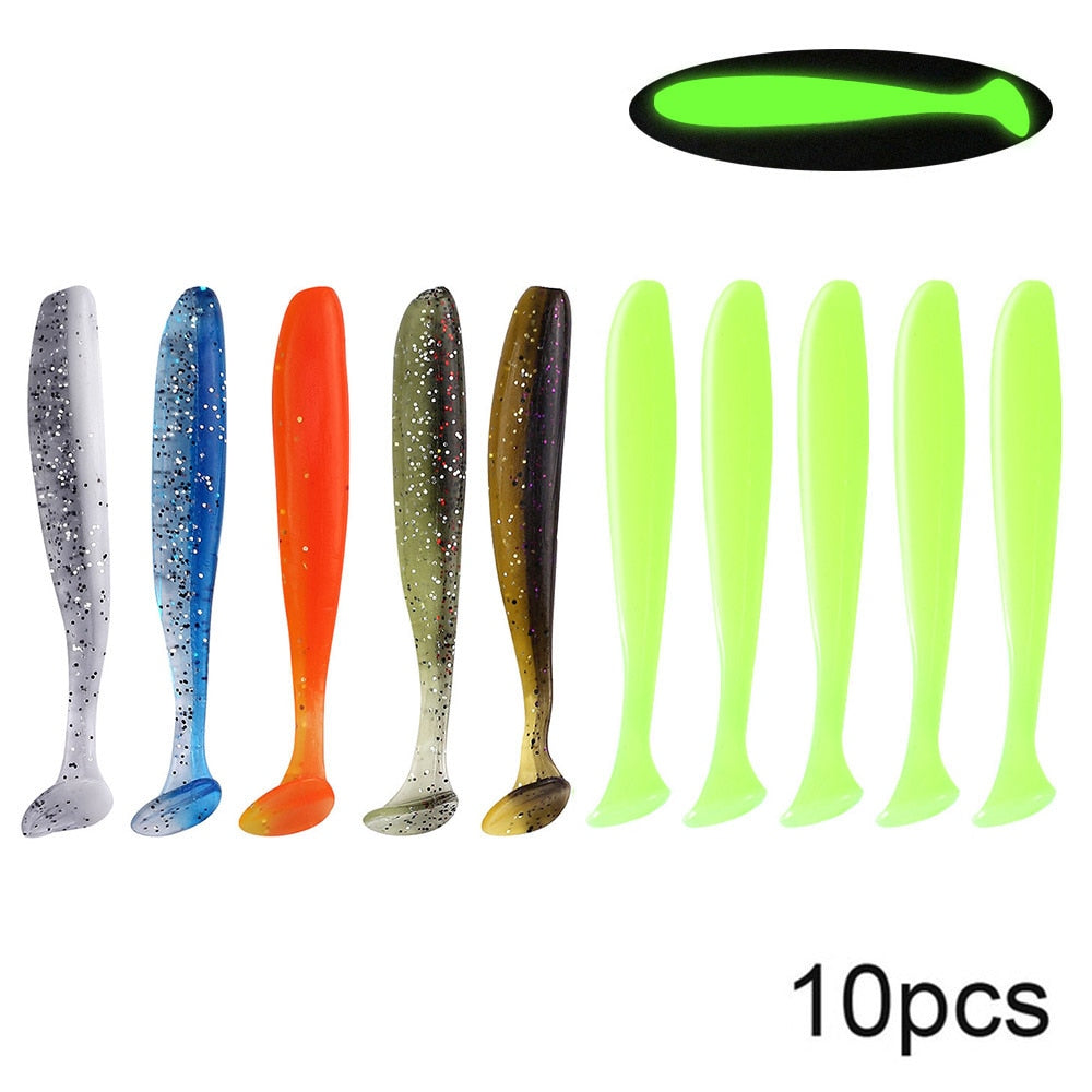 Eco-Friendly Silicone Sea Fishing Lures 7cm 2g Long-Distance Casting Set of 10