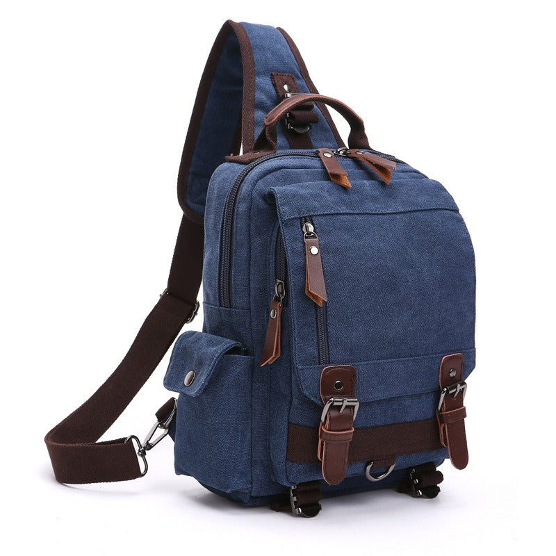 Men's Women's Canvas Backpack Travel Shoulder Bag Laptop Rucksack School Bags