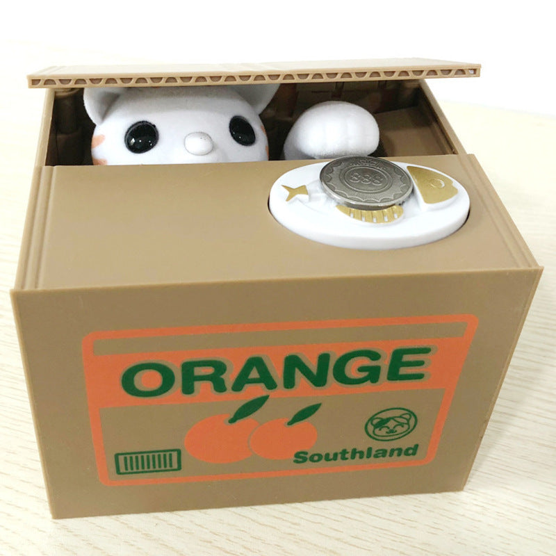 Automated Panda Cat Coin Bank Children Money Saving Storage Birthday Gift Toy