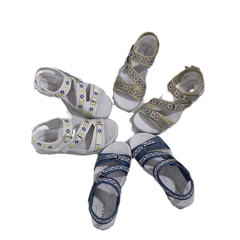 Womens Velcro Sports Sandals Summer Breathable TPR Sole Lightweight Size 35–42