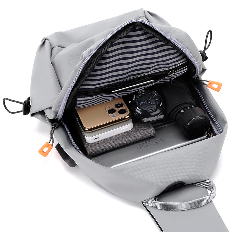 Men's Sports Chest Bag Crossbody Adjustable Strap Zip Closure Lightweight Secure