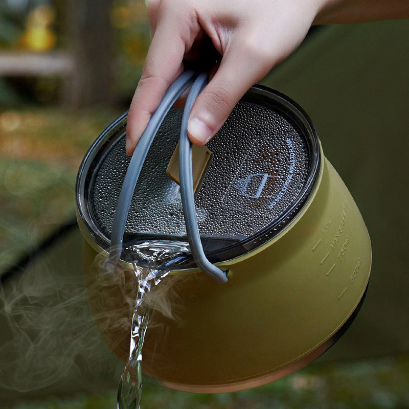 Travel Camping Silicone Kettle Lightweight Collapsible Space Efficient Design