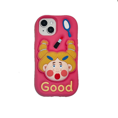 Cartoon Shockproof Silicone Case For iPhone 17 16 15 14 13 12 11 Pro Max Protection