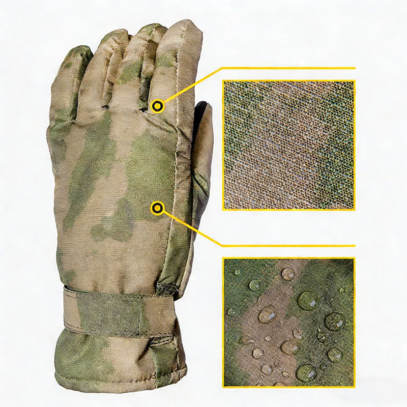 Insulated Tactical Camouflage Gloves Winter Five-Finger Cold Weather Protection