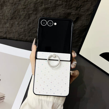 For Samsung Z Flip 7 6 5 4 Protective Case Star Ring Holder Polycarbonate