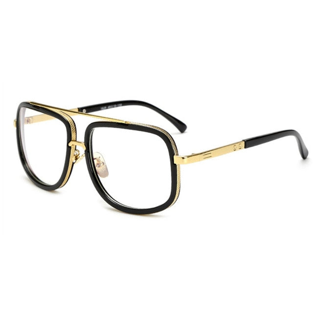 Mens Square Sunglasses Polarised Lens Lightweight Alloy Frame 65mm Protection