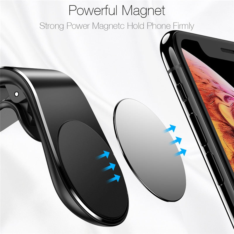 Magnetic Car Vent Phone Holder Clip Air Vent Mount Smartphones Metal Plates
