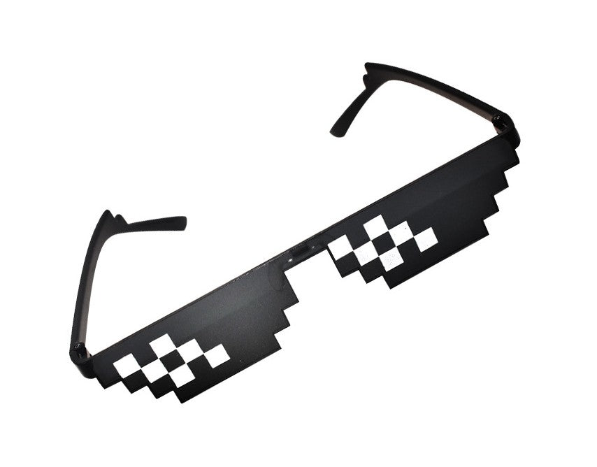 Pixelated 8-bit Style Sunglasses Unisex UV400 Protection Thuglife Mosaic Glasses
