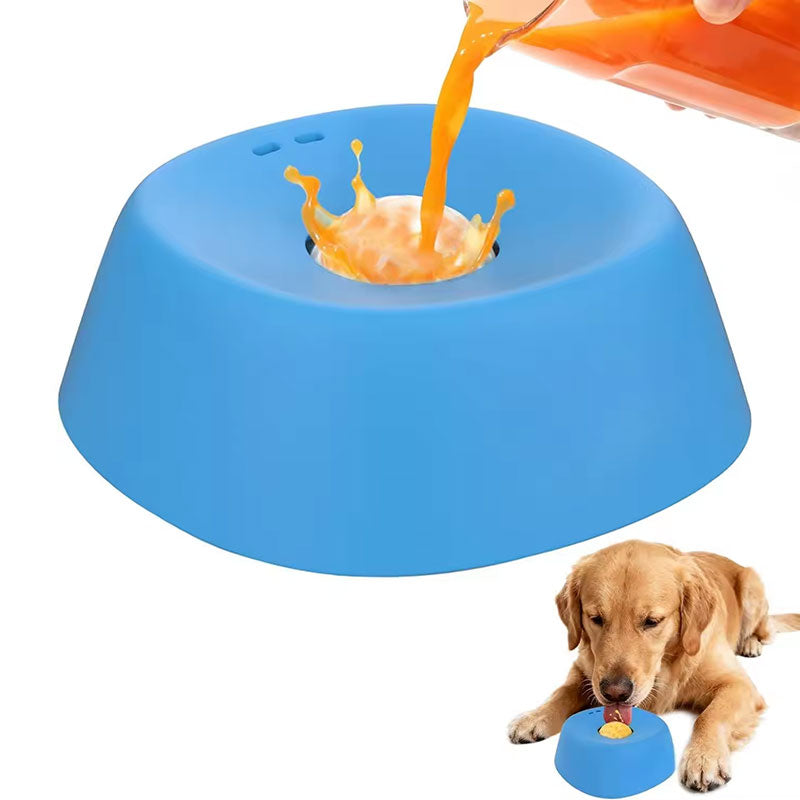 Slow Feeder Dog Bowl Lick Mat Treat Dispenser Non-Slip Rubber Pet Feeding Dish