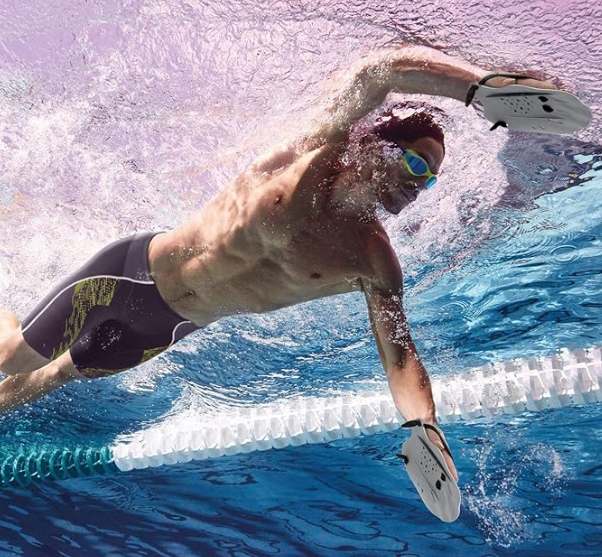 Swimming Hand Paddles Adjustable Silicone Straps Pool Resistance Training Gear
