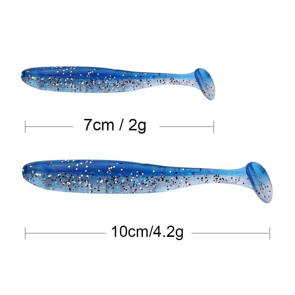Eco-Friendly Silicone Sea Fishing Lures 7cm 2g Long-Distance Casting Set of 10
